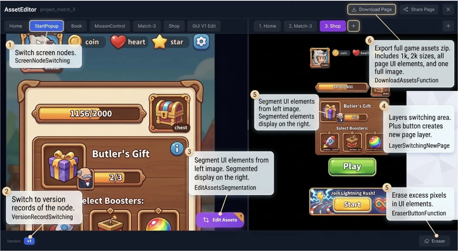 Segment / erase / remove background